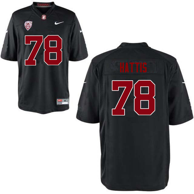 Men Stanford Cardinal #78 Henry Hattis College Football Jerseys Sale-Black